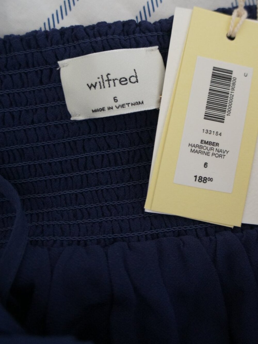 Aritzia Wilfred Ember Dress in Harbor Navy Size 6 New with Tags - Picture 16 of 16